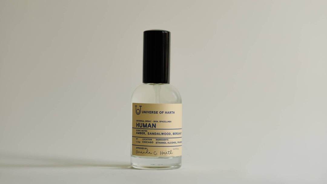 universe of harth Amber, Sandalwood, and Bergamont room body and linen spray
