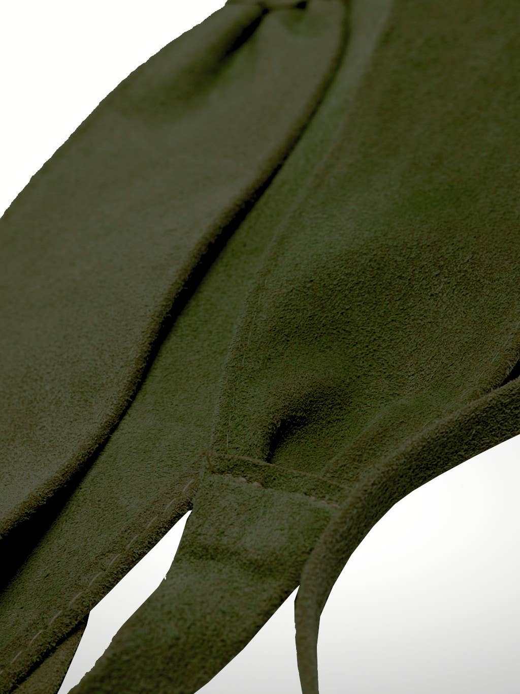 Olive green suede leather fajin belt: